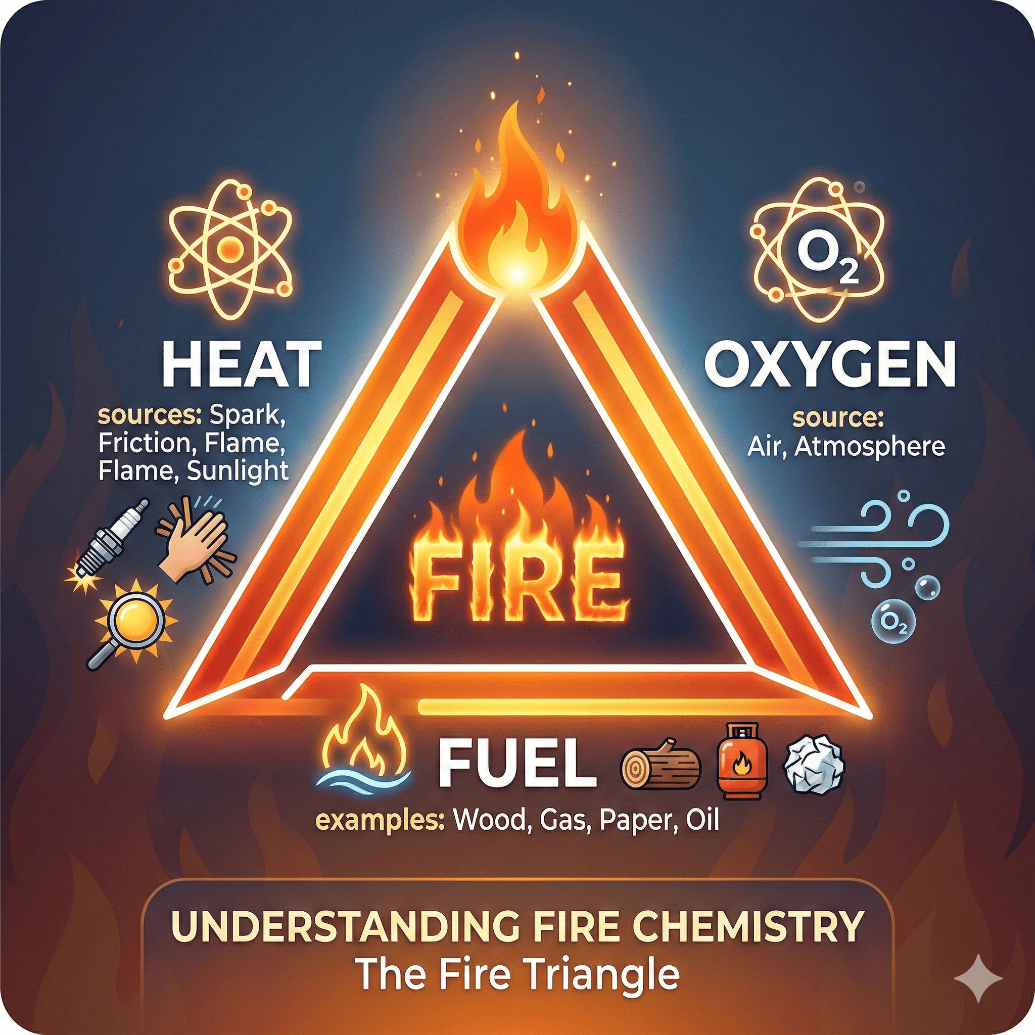 Understanding Fire Chemistry (The Fire Triangle)