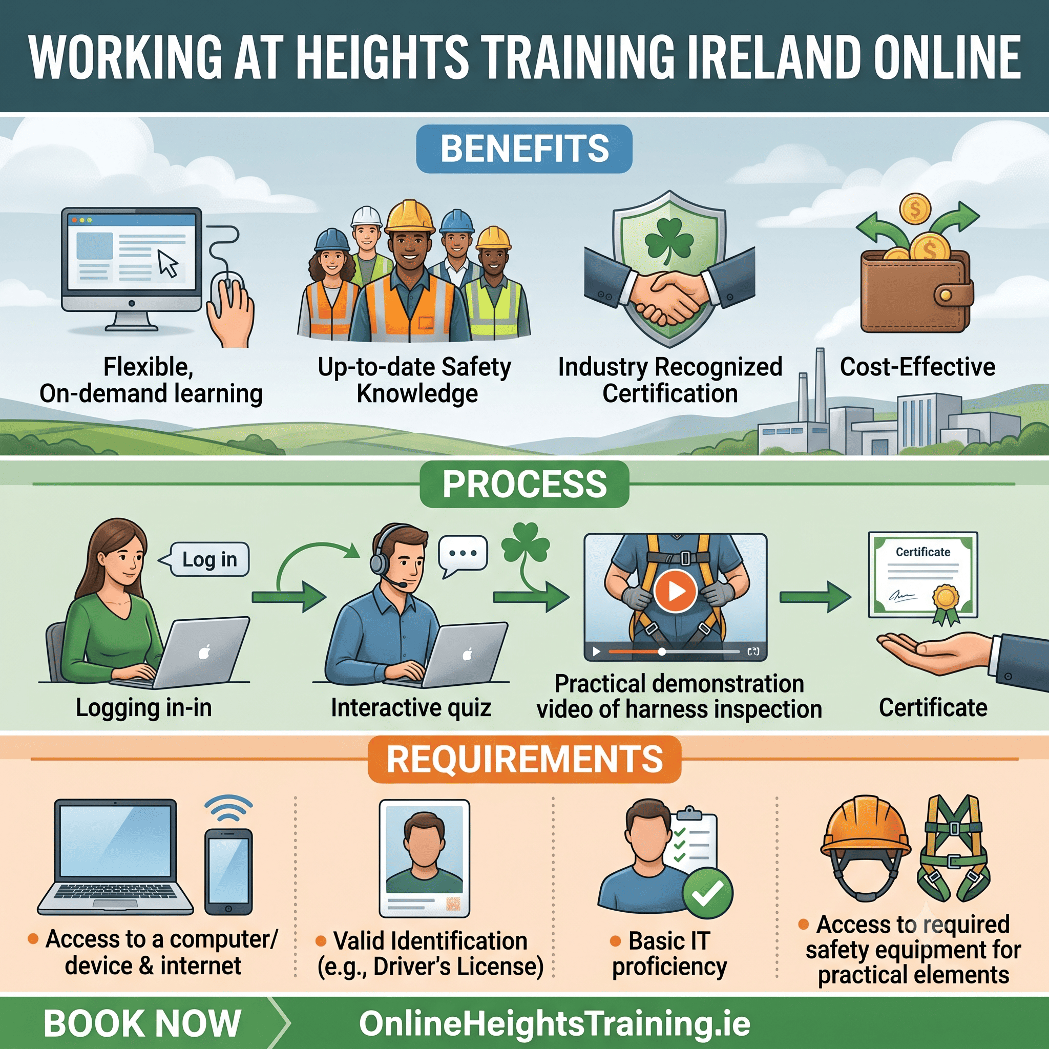 Working at Heights Training Ireland Online: Benefits, Process, and Requirements
